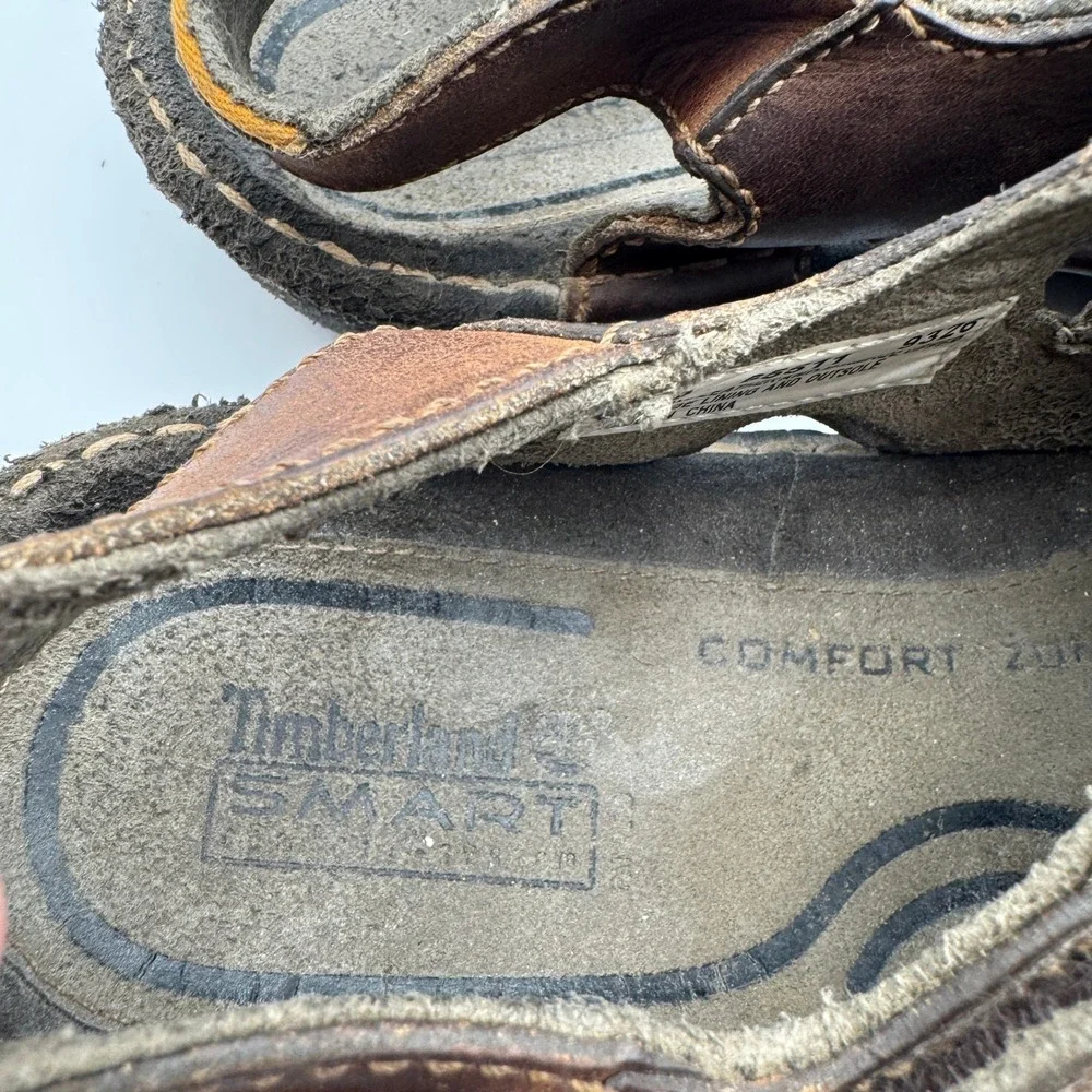 Timberland Altamonte Leather Fisherman Sandals Brown Mens 9M 65511 Smart Comfort